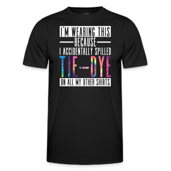 Tie-dye spilled on other shirts - Hippie - Men's Functional T-Shirt - black - Front - AI Model Male 178 dark (178cm)