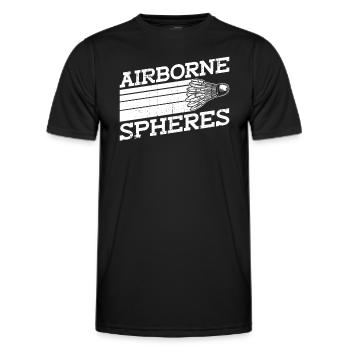 Kugeln in der Luft - Lustiges Badminton - Männer Funktions-T-Shirt - Schwarz - Vorne - AI Model Male 178 dark (178cm)