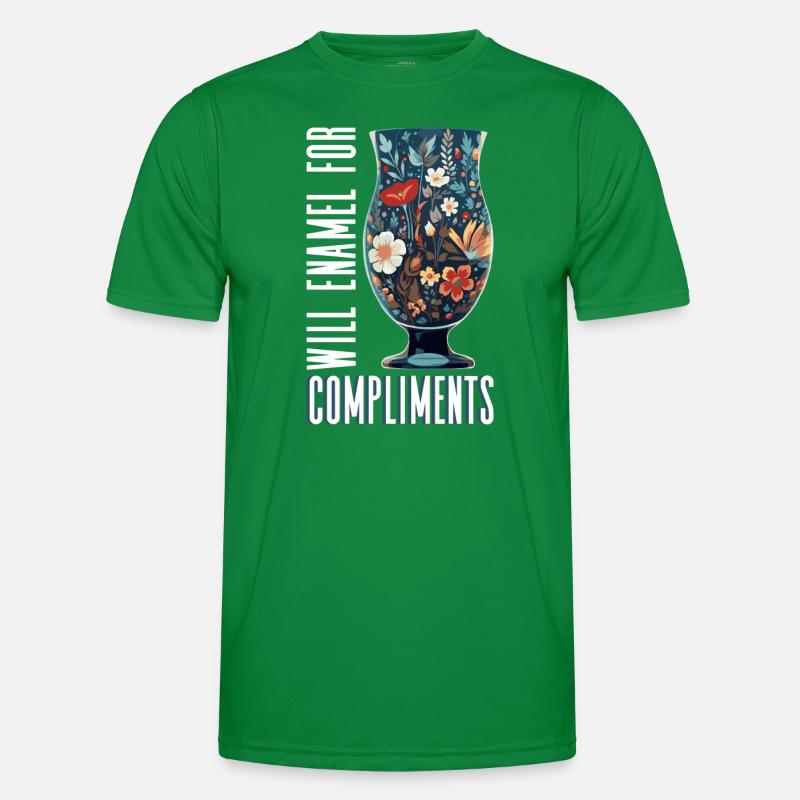 Will enamel for compliments - Enameled glass Men's Functional T-Shirt