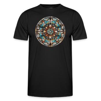Stained Glass - Stained Glass Artist - Men's Functional T-Shirt - black - Front - AI Model Male 178 dark (178cm)