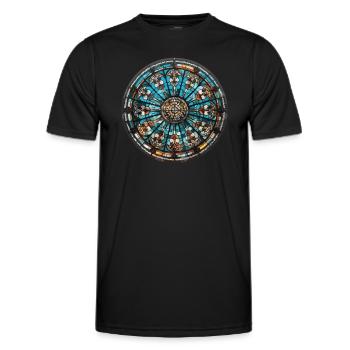 Stained Glass - Stained Glass Artist - Men's Functional T-Shirt - black - Front - AI Model Male 178 dark (178cm)