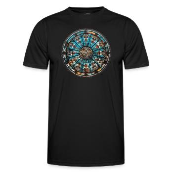 Stained Glass - Stained Glass Artist - Men's Functional T-Shirt - black - Front - AI Model Male 178 dark (178cm)
