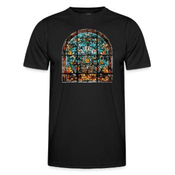 Stained Glass - Stained Glass Artist - Men's Functional T-Shirt - black - Front - AI Model Male 178 dark (178cm)