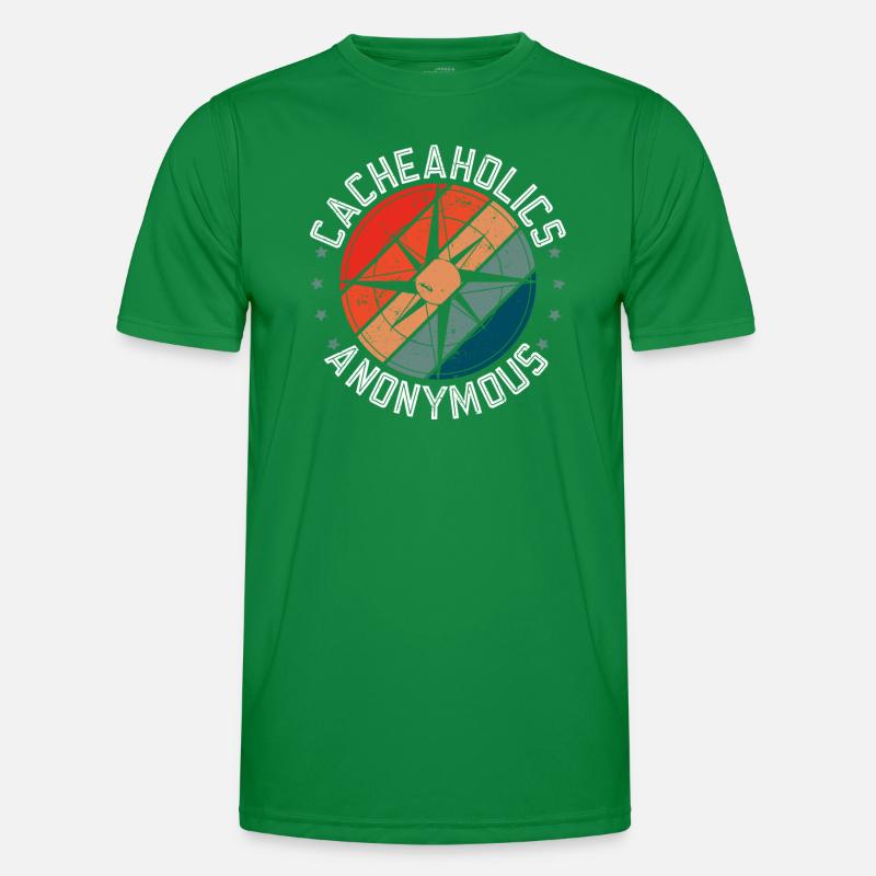 Cacheaholics Anonymous - Geocaching Geocacher T-shirt sport Homme