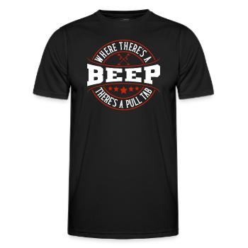 Beep Metal Detection Treasure Hunt Funny - Men's Functional T-Shirt - black - Front - AI Model Male 178 dark (178cm)