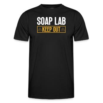 soap soap making soap maker soap boiler - Men's Functional T-Shirt - black - Front - AI Model Male 178 dark (178cm)