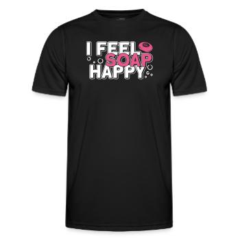 soap soap making soap maker soap boiler - Men's Functional T-Shirt - black - Front - AI Model Male 178 dark (178cm)