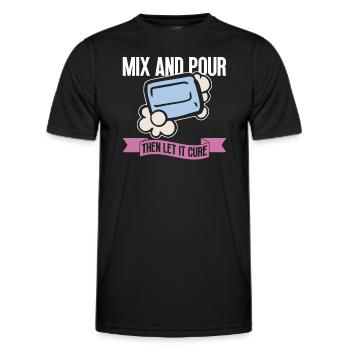soap soap making soap maker soap boiler - Men's Functional T-Shirt - black - Front - AI Model Male 178 dark (178cm)