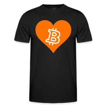 Bitcoin Crypto Cryptocurrency Splash - Men's Functional T-Shirt - black - Front - AI Model Male 178 dark (178cm)