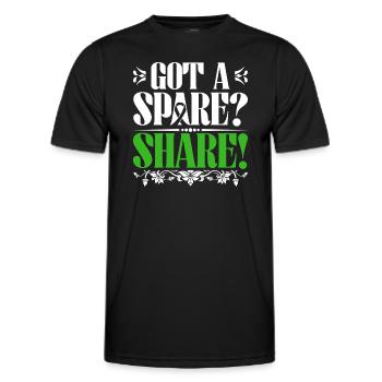 Don d’organes Greffe d’organes Don d’organes - T-shirt sport Homme - noir - Devant - AI Model Male 178 dark (178cm)