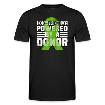 Don d’organes Greffe d’organes Don d’organes - T-shirt sport Homme - noir - Devant - AI Model Male 178 dark (178cm)