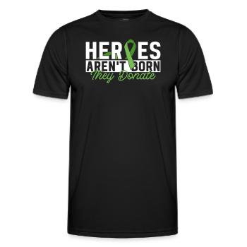 Don d’organes Greffe d’organes Don d’organes - T-shirt sport Homme - noir - Devant - AI Model Male 178 dark (178cm)