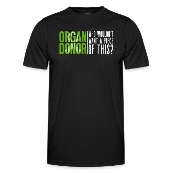 Don d’organes Greffe d’organes Don d’organes - T-shirt sport Homme - noir - Devant - AI Model Male 178 dark (178cm)