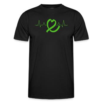 Don d’organes Greffe d’organes Don d’organes - T-shirt sport Homme - noir - Devant - AI Model Male 178 dark (178cm)