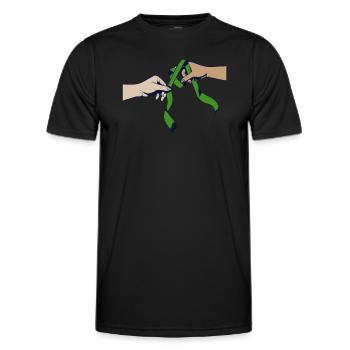 Don d’organes Greffe d’organes Don d’organes - T-shirt sport Homme - noir - Devant - AI Model Male 178 dark (178cm)