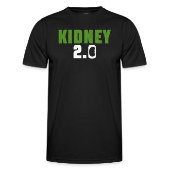Organspender Niere Organtransplantation - Männer Funktions-T-Shirt - Schwarz - Vorne - AI Model Male 178 dark (178cm)