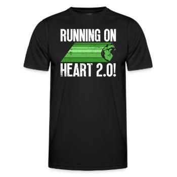 Transplantation cardiaque Don d’organes Greffe - T-shirt sport Homme - noir - Devant - AI Model Male 178 dark (178cm)