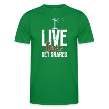 Animal Wire Snare - Men's Functional T-Shirt - kelly green - Front - AI Model Male 178 dark (178cm)