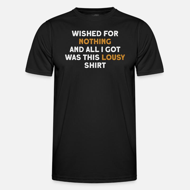 Funny Nothing Gift - Men's Functional T-Shirt - black