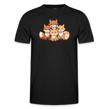 Lustige Geschenke für Fuchsliebhaber - Männer Funktions-T-Shirt - Schwarz - Vorne - AI Model Male 178 dark (178cm)