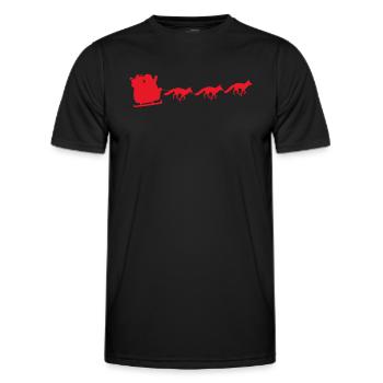 Cadeaux de Noël Funny Fox - T-shirt sport Homme - noir - Devant - AI Model Male 178 dark (178cm)