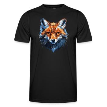Ästhetische Geschenke für Fuchsliebhaber - Männer Funktions-T-Shirt - Schwarz - Vorne - AI Model Male 178 dark (178cm)