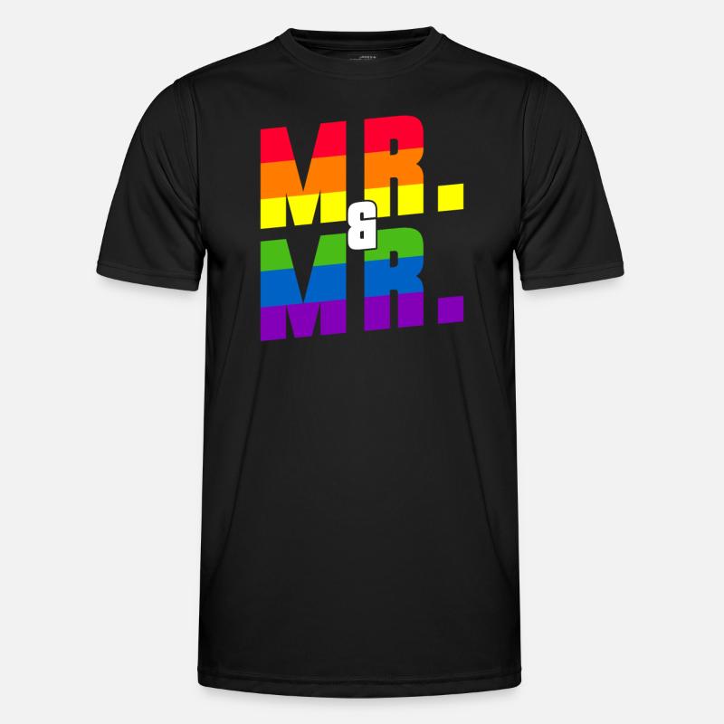 Gay Pride Hochzeit Homo-Ehe Männer Funktions-T-Shirt