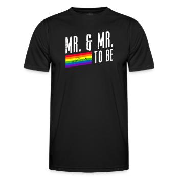Gay Pride Hochzeit Homo-Ehe - Männer Funktions-T-Shirt - Schwarz - Vorne - AI Model Male 178 dark (178cm)