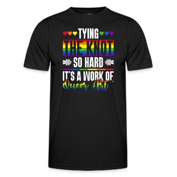 Gay Pride Hochzeit Homo-Ehe - Männer Funktions-T-Shirt - Schwarz - Vorne - AI Model Male 178 dark (178cm)
