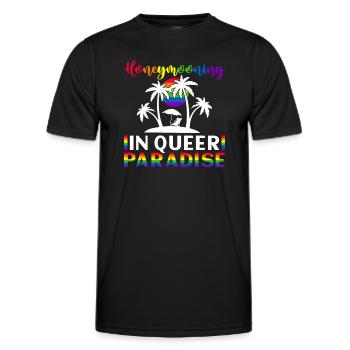 Gay Pride Hochzeit Homo-Ehe - Männer Funktions-T-Shirt - Schwarz - Vorne - AI Model Male 178 dark (178cm)
