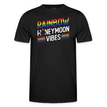 Gay Pride Hochzeit Homo-Ehe - Männer Funktions-T-Shirt - Schwarz - Vorne - AI Model Male 178 dark (178cm)