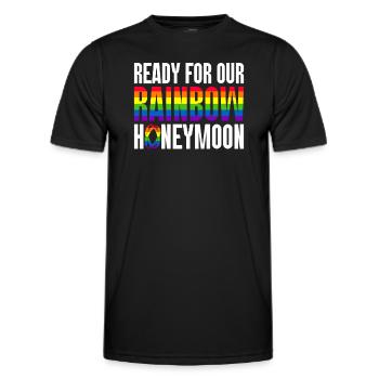 Gay Pride Hochzeit Homo-Ehe - Männer Funktions-T-Shirt - Schwarz - Vorne - AI Model Male 178 dark (178cm)