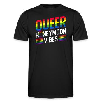 Gay Pride Hochzeit Homo-Ehe - Männer Funktions-T-Shirt - Schwarz - Vorne - AI Model Male 178 dark (178cm)