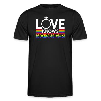 Gay Pride Hochzeit Homo-Ehe - Männer Funktions-T-Shirt - Schwarz - Vorne - AI Model Male 178 dark (178cm)