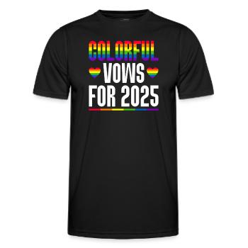 Gay Pride 2025 Hochzeit Homo-Ehe - Männer Funktions-T-Shirt - Schwarz - Vorne - AI Model Male 178 dark (178cm)