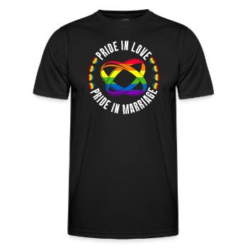 Gay Pride Hochzeit Homo-Ehe - Männer Funktions-T-Shirt - Schwarz - Vorne - AI Model Male 178 dark (178cm)