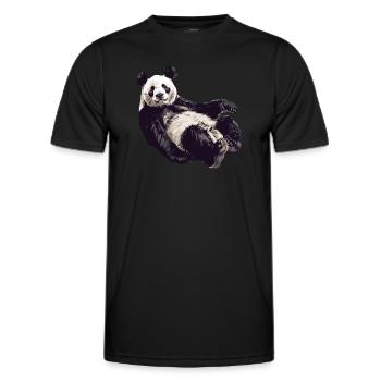 Panda Bear Japanese Giant Panda - Men's Functional T-Shirt - black - Front - AI Model Male 178 dark (178cm)