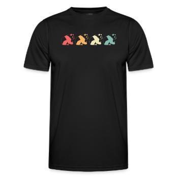 Panda Ours Panda géant japonais - T-shirt sport Homme - noir - Devant - AI Model Male 178 dark (178cm)