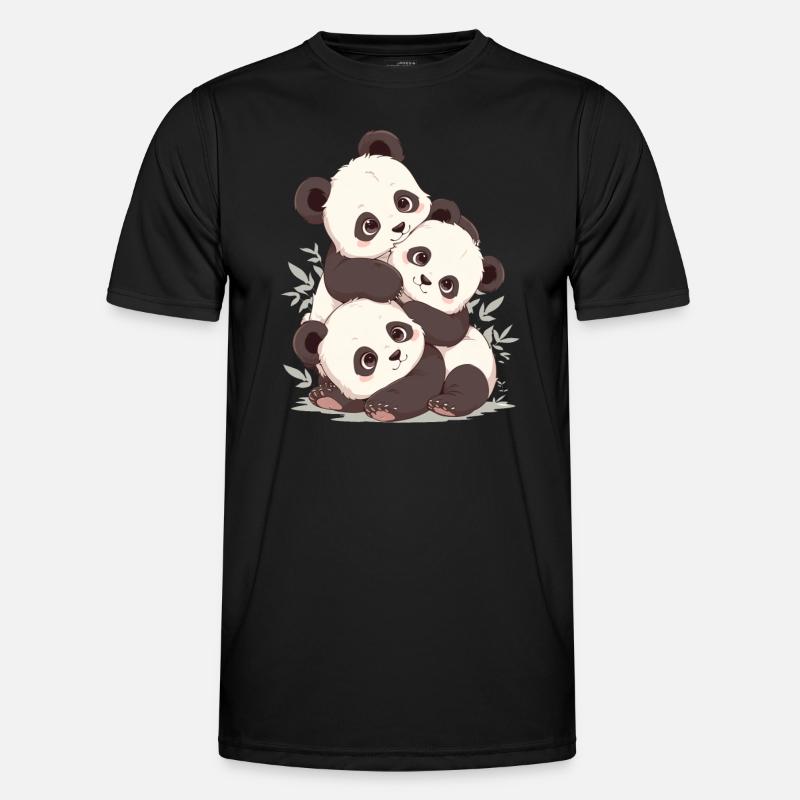 Panda Bear Cub Japanese Panda Men's Functional T-Shirt