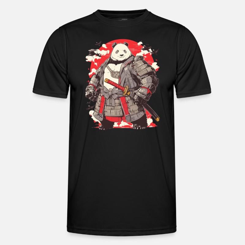 Panda Ours Samouraï Panda géant japonais T-shirt sport Homme