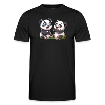 Panda Cub Panda géant japonais - T-shirt sport Homme - noir - Devant - AI Model Male 178 dark (178cm)