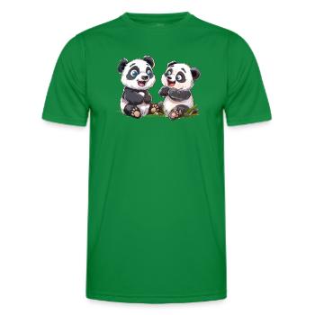 Panda Cub Japanese Giant Panda - Men's Functional T-Shirt - kelly green - Front - AI Model Male 178 dark (178cm)