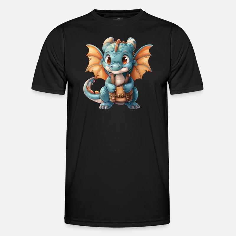 Drache Schulranzen Drache Kinder Niedlich Männer Funktions-T-Shirt