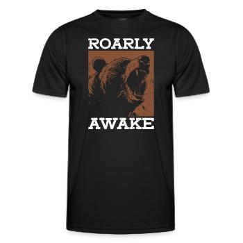 Grizzly Bear Brown Bear - Men's Functional T-Shirt - black - Front - AI Model Male 178 dark (178cm)
