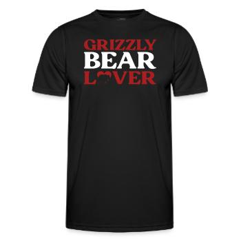 Grizzli Ours brun - T-shirt sport Homme - noir - Devant - AI Model Male 178 dark (178cm)