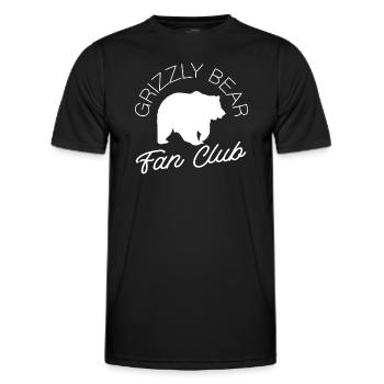 Grizzlybär Braunbär - Männer Funktions-T-Shirt - Schwarz - Vorne - AI Model Male 178 dark (178cm)