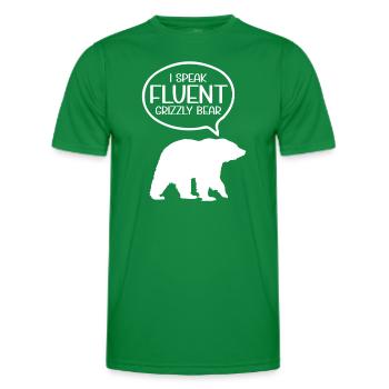 Grizzly Bear Brown Bear - Men's Functional T-Shirt - kelly green - Front - AI Model Male 178 dark (178cm)