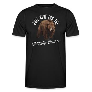 Grizzly Ours brun Ours brun - T-shirt sport Homme - noir - Devant - AI Model Male 178 dark (178cm)