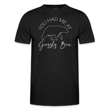 Grizzly Ours brun Ours brun - T-shirt sport Homme - noir - Devant - AI Model Male 178 dark (178cm)