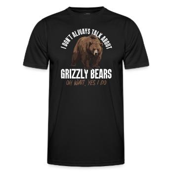 Grizzly Ours brun Ours brun - T-shirt sport Homme - noir - Devant - AI Model Male 178 dark (178cm)